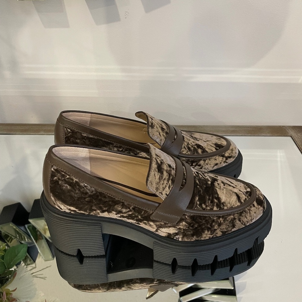 Stuart Weitzman - Crushed Velvet Loafers